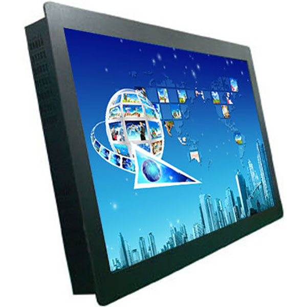 Wall Mounting HD 24 Inch IR Touch Screen Monitor Dual Real Touch