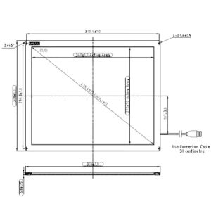 17 Inch IR Touch Panel 4: 3 Format Multi Touch USB Anti Vandal Glass