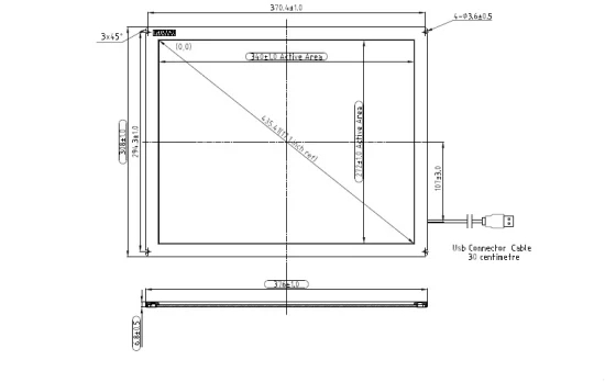 17 Inch IR Touch Panel 4: 3 Format Multi Touch USB Anti Vandal Glass