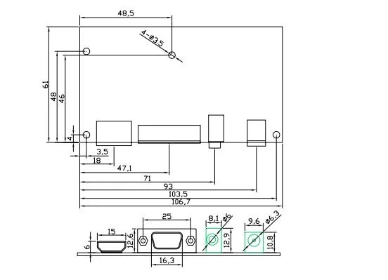 Rtd 2668 Video Multiple LCD Display Controller Board with 12V DC in